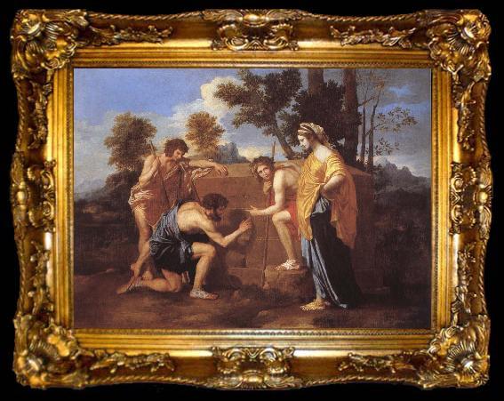 framed  Nicolas Poussin Et in Arcadia Ego, ta009-2